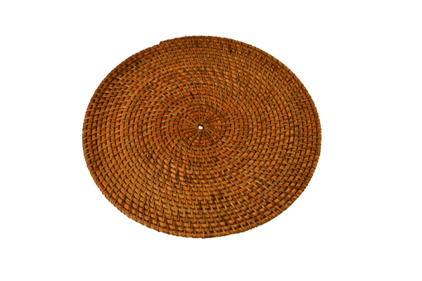 Rattan Placemat Round Solid Natural
