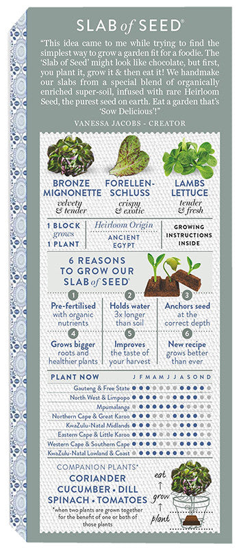 Luscious Lettuce - Slab Of Seeds