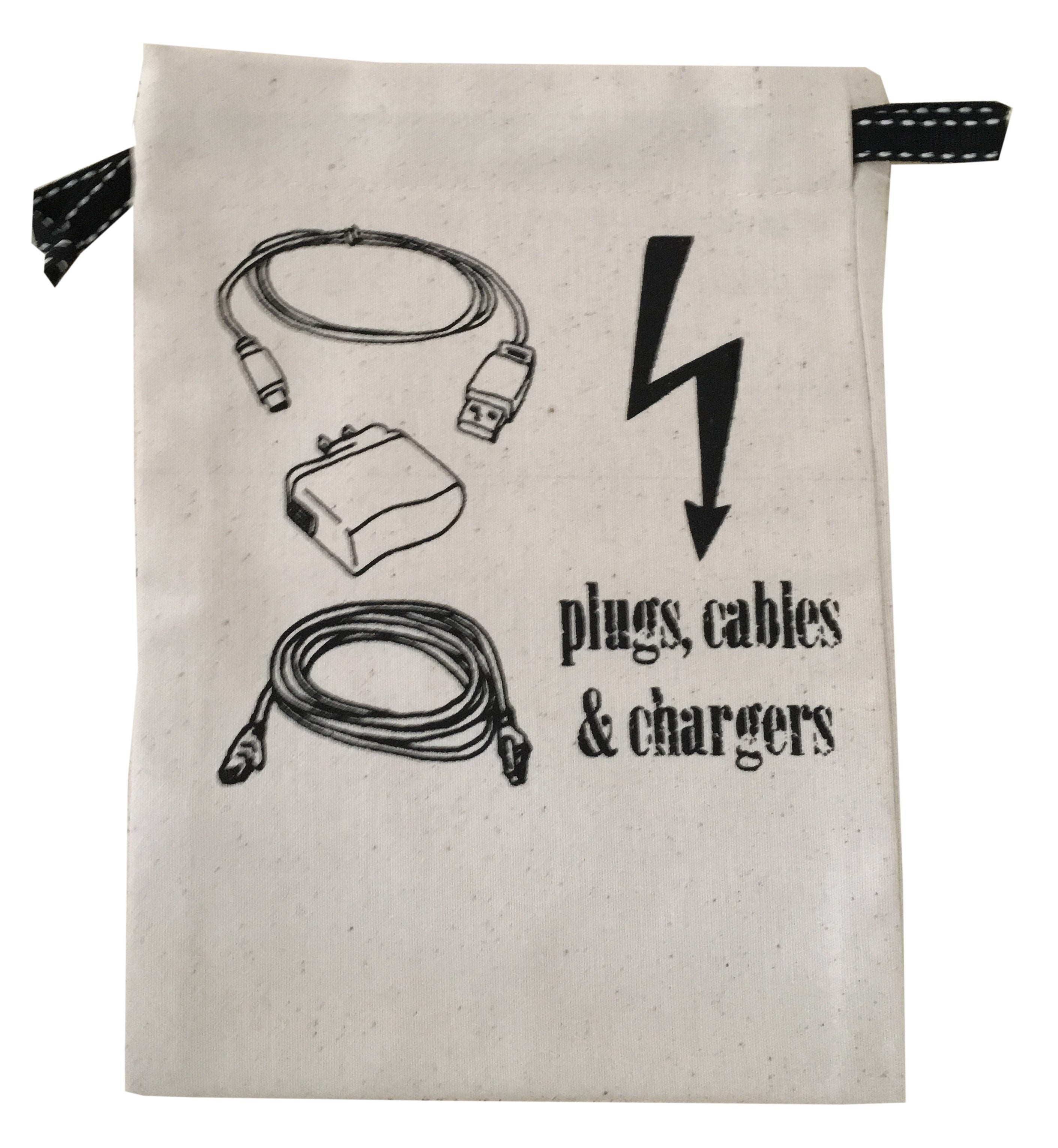 Travel Bag Plugs & Cable Vendange